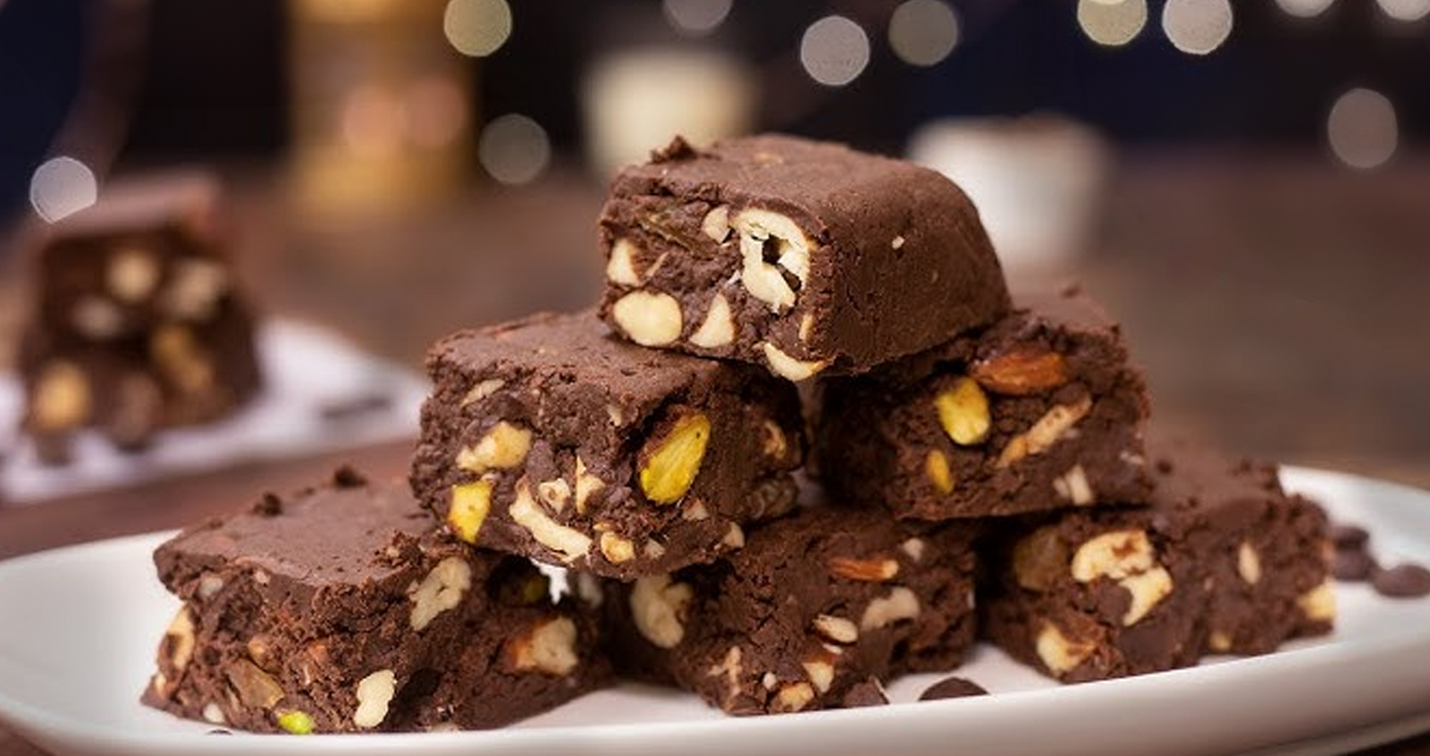 Dark Chocolate Peanut Butter Burfi