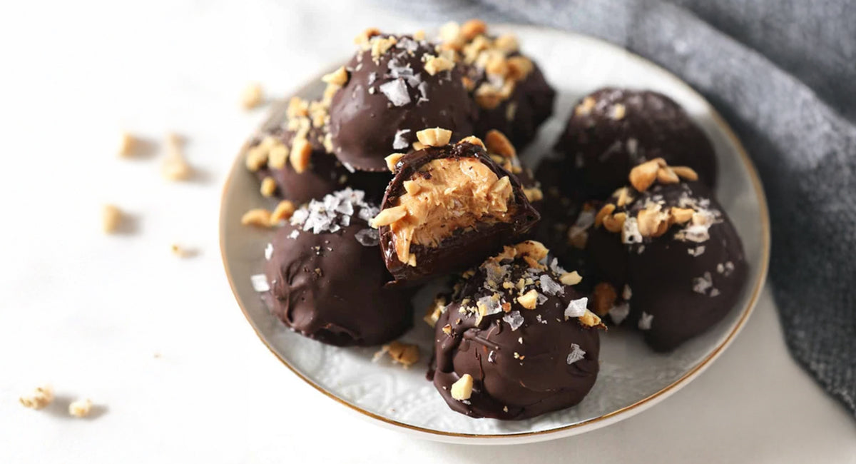 Dark Chocolate Peanut Butter Truffles