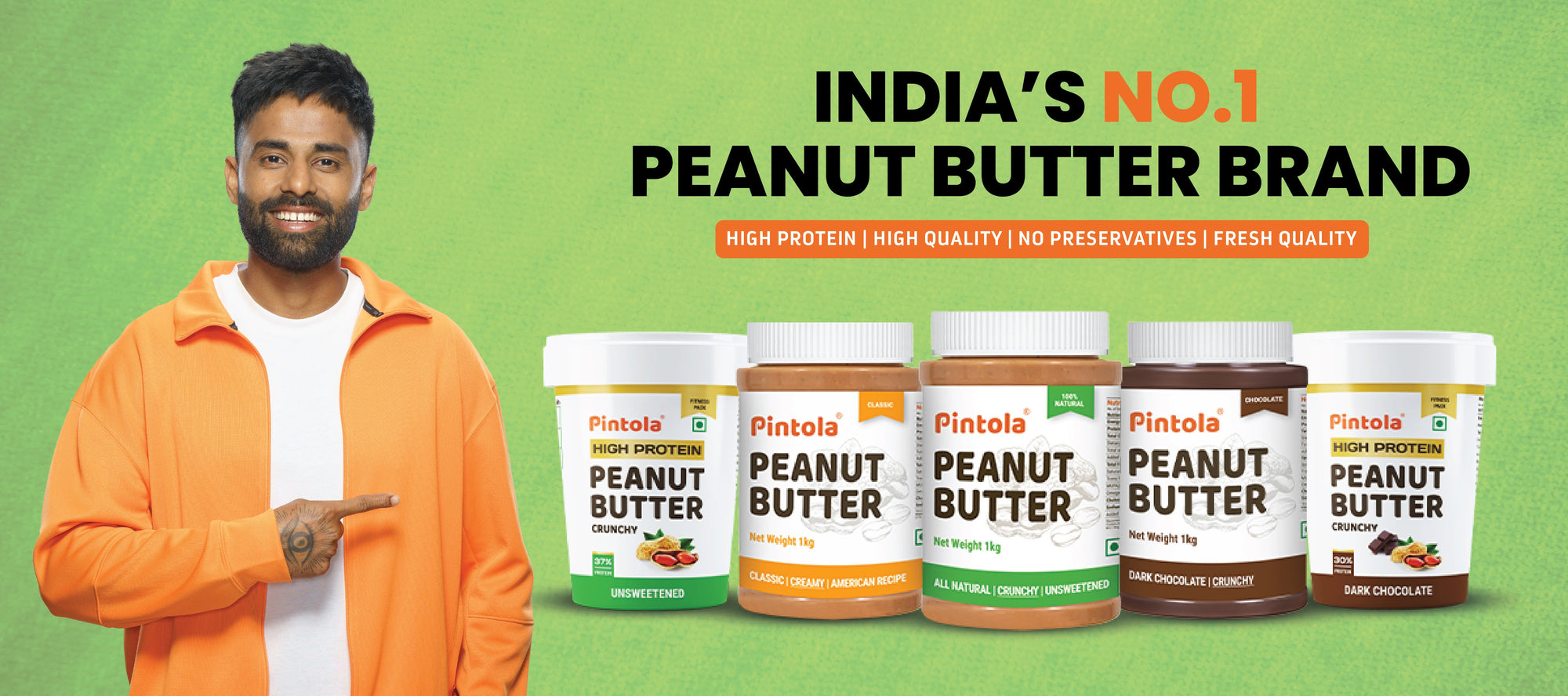 Pintola is India's best peanut butter brand, offering high in protein, fiber-packed, and top-quality peanut butter spreads