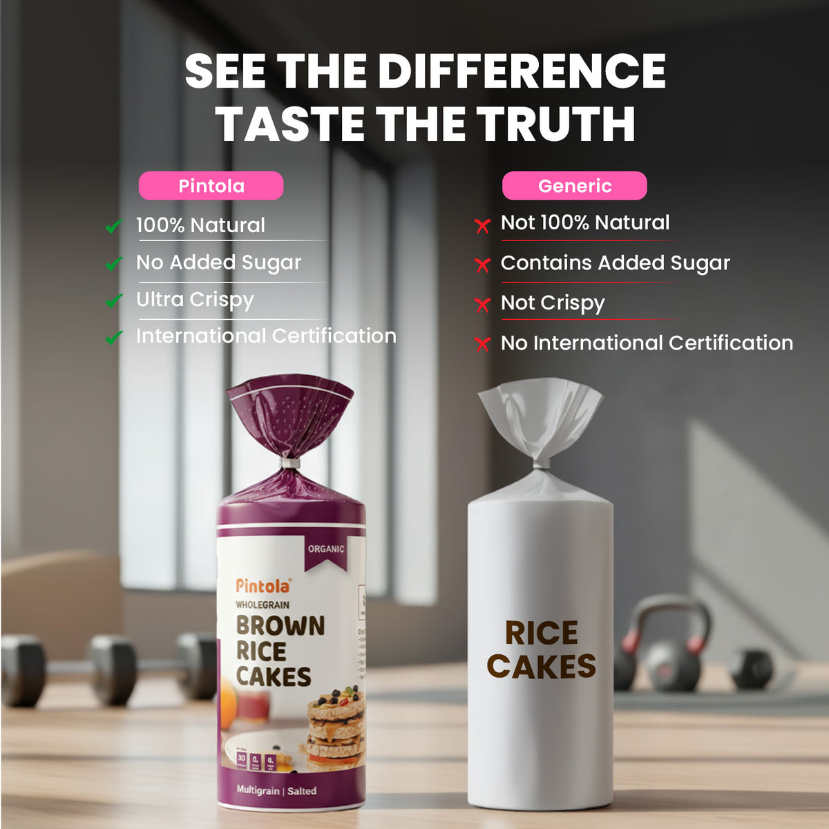 Organic Wholegrain Brown Rice Cakes