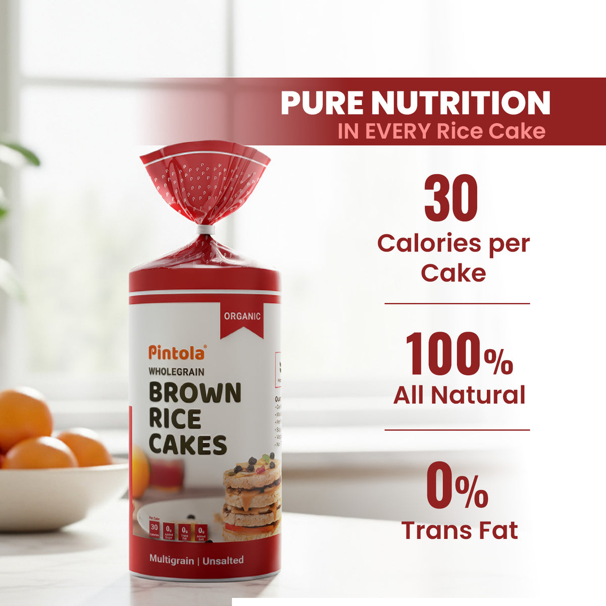 Organic Wholegrain Brown Rice Cakes