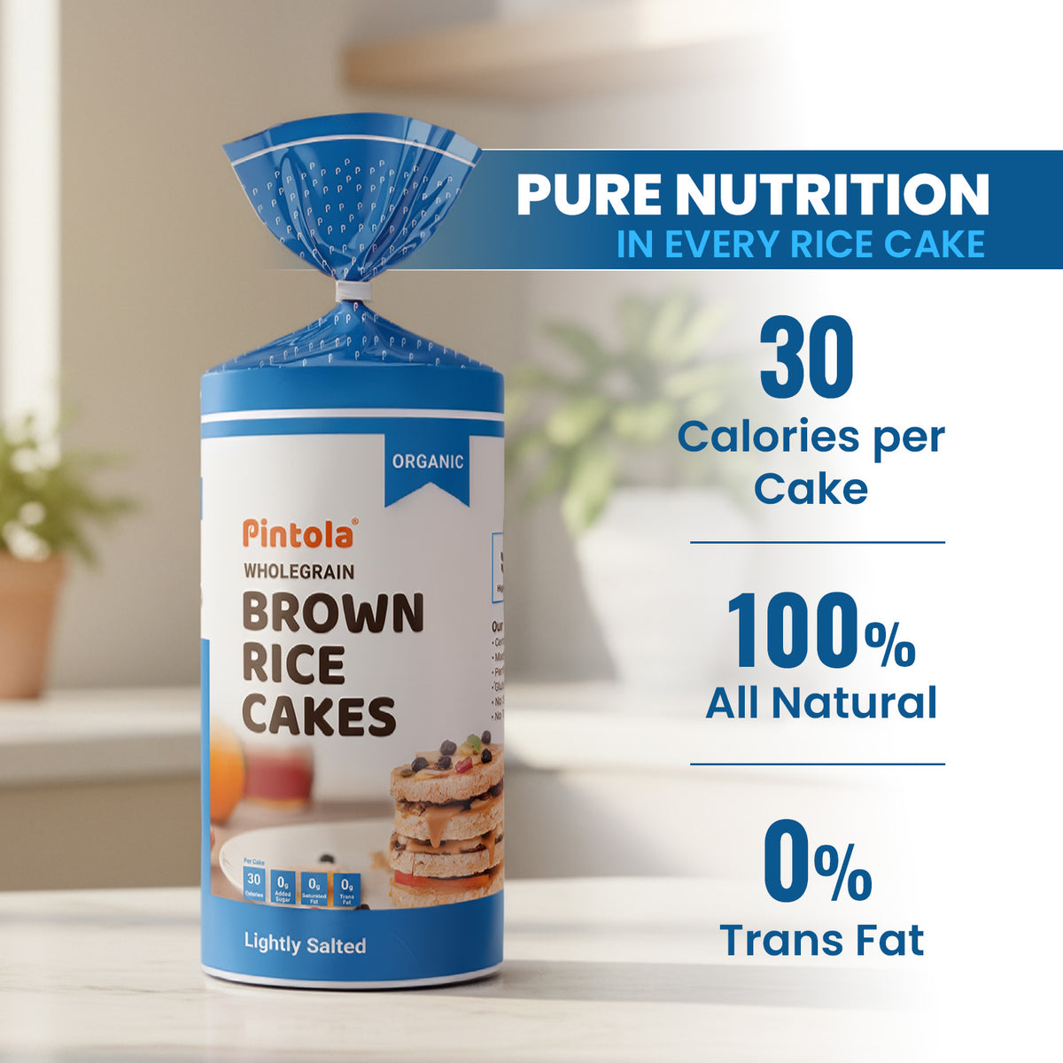 Organic Wholegrain Brown Rice Cakes