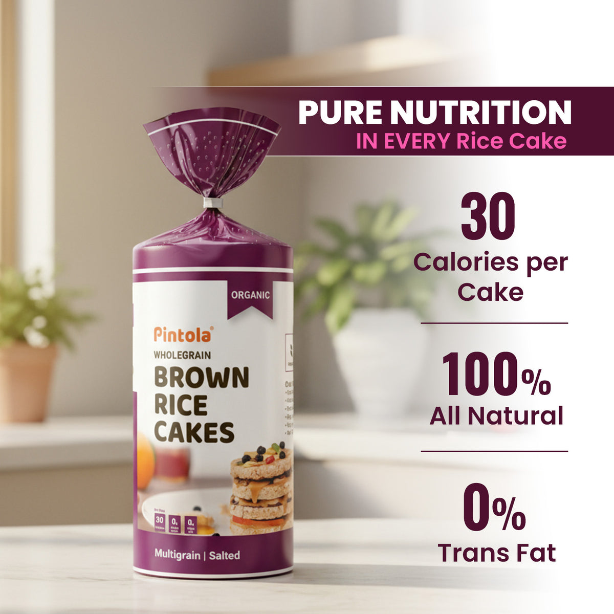 Organic Wholegrain Brown Rice Cakes