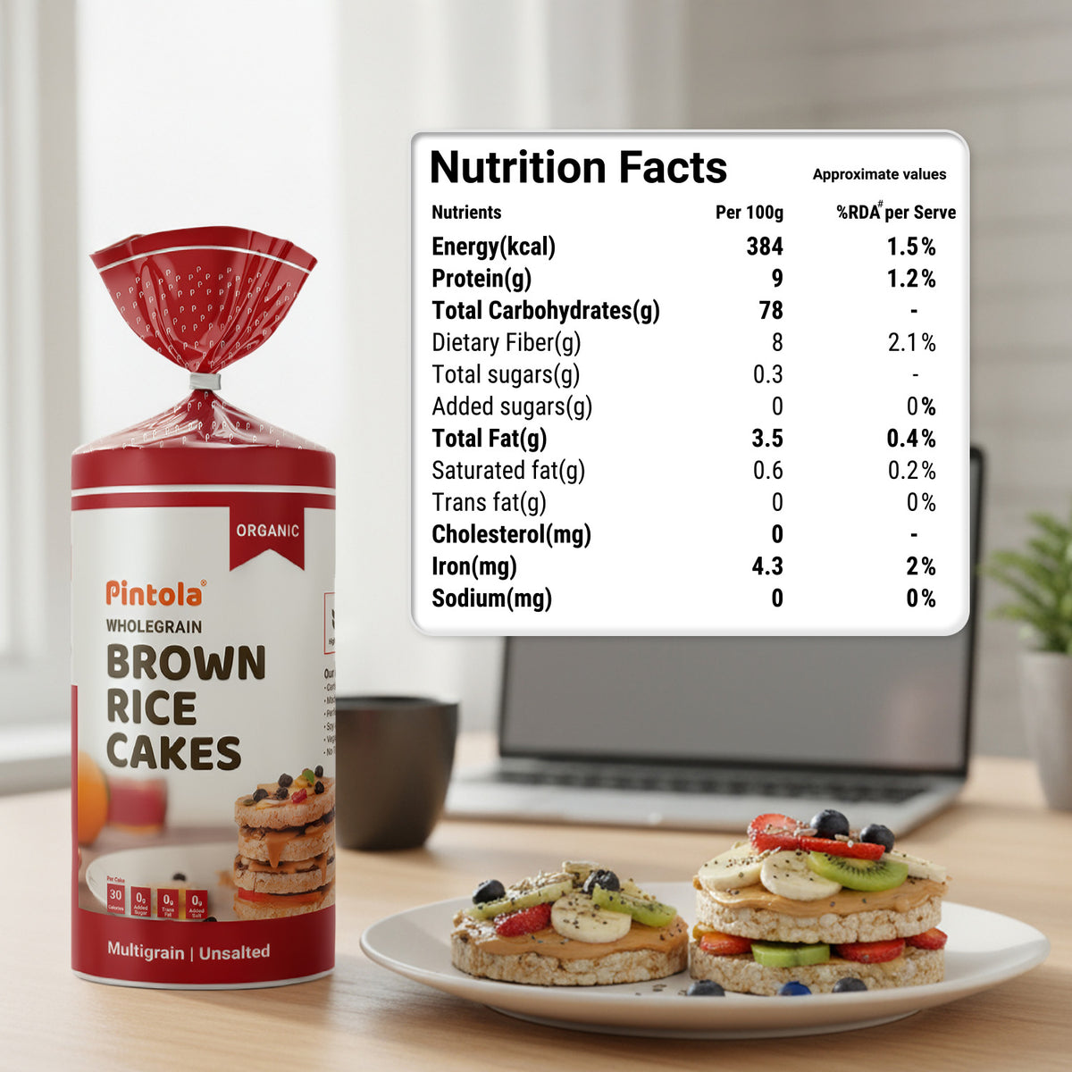Organic Wholegrain Brown Rice Cakes