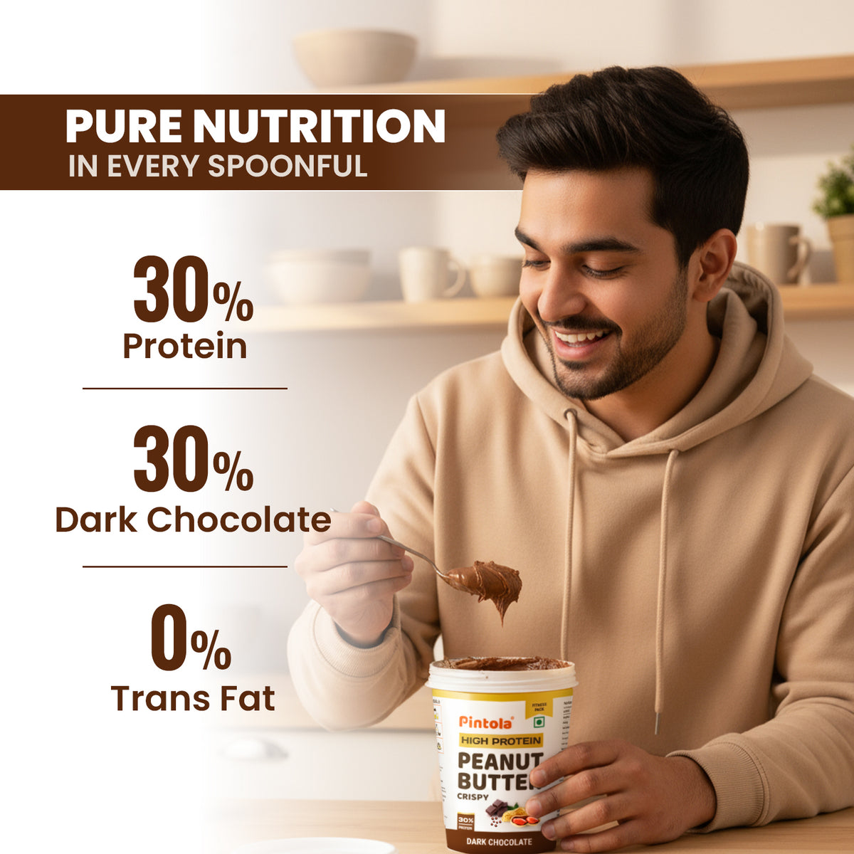 Crispy High Protein Dark Chocolate Peanut Butter