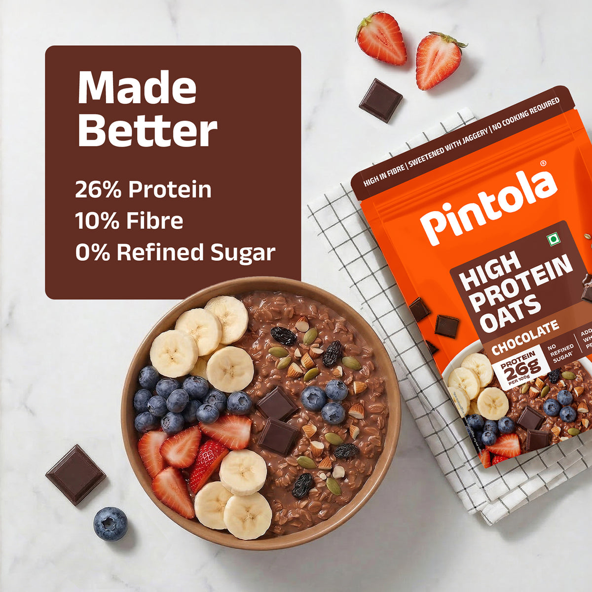 High Protein Dark Chocolate Oats