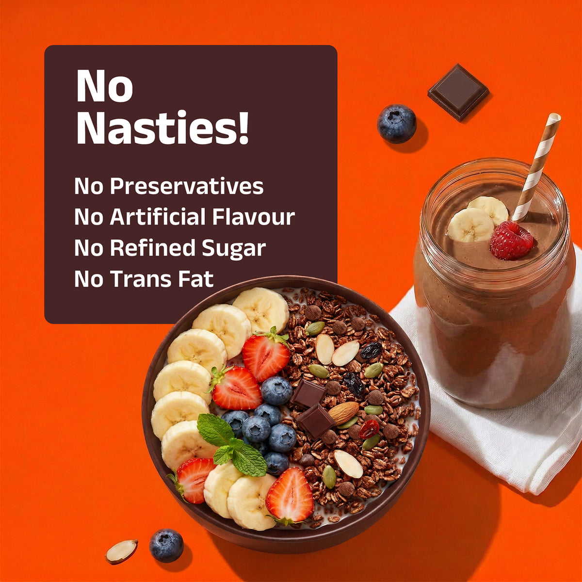 High Protein Dark Chocolate & Cranberry Muesli