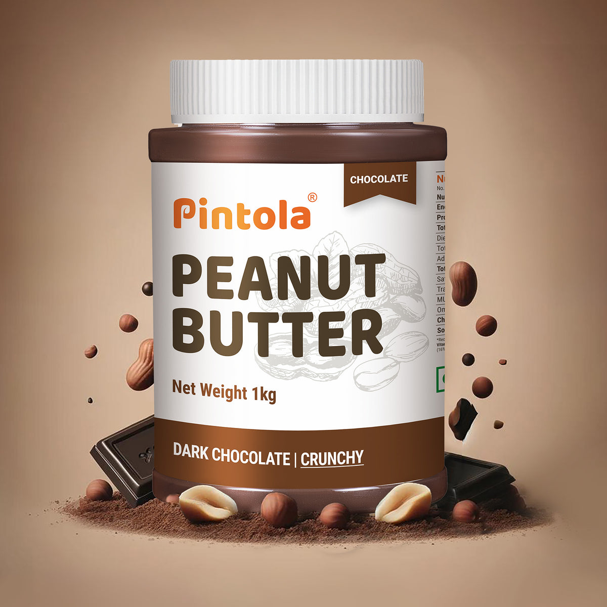 Buy Yogabar Crunchy Dark Chocolate Peanut Butter 1kg (Pack of 2