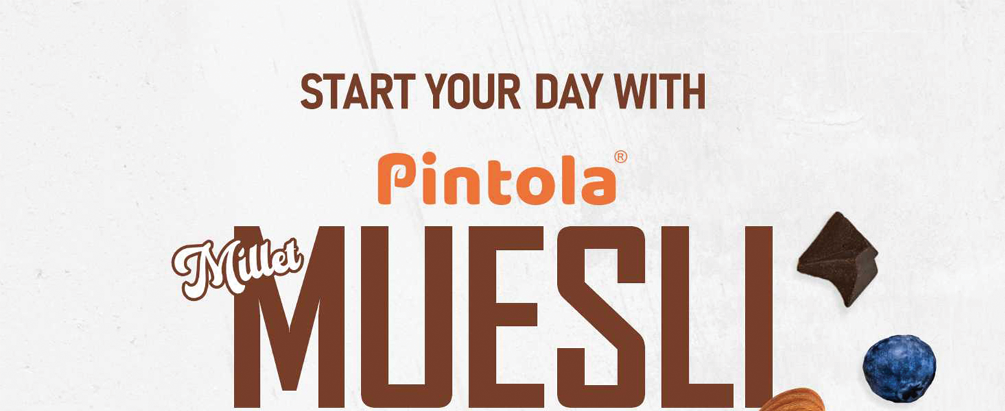 Dark Chocolate & Cranberry Muesli with 25% Millet & 60% Whole Grains -  Pintola