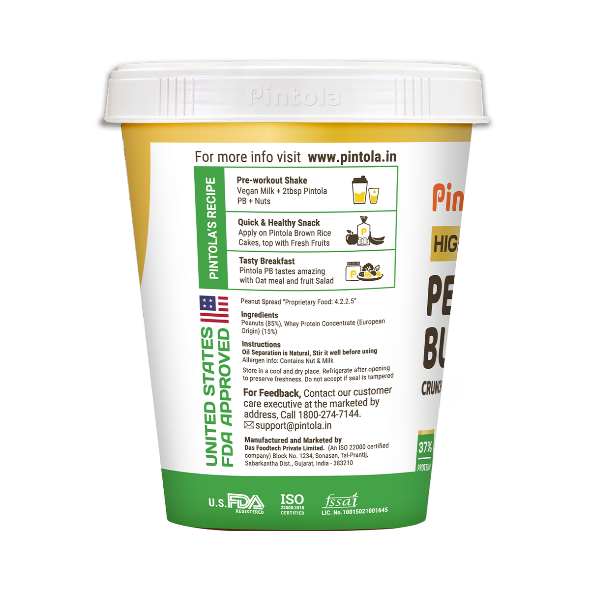 High Protein All Natural Unsweetened Peanut Butter