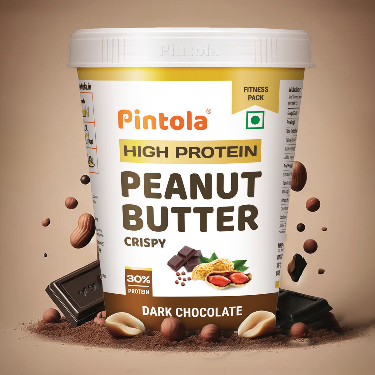 Crispy High Protein Dark Chocolate Peanut Butter - Pintola