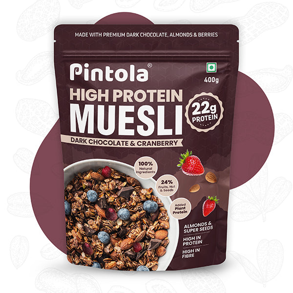 High Protein Dark Chocolate &amp; Cranberry Muesli