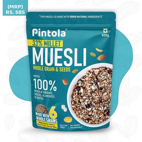 Wholegrain &amp; Seeds Muesli with 33% Millet &amp; 74% Whole Grains