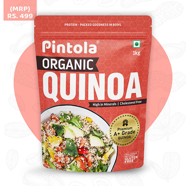 Pintola Organic Quinoa, High in Protein, Fibre, Minerals, Cholesterol-Free, Gluten-Free, Aids Weight Management