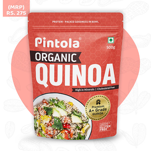 Pintola Organic Quinoa, High in Protein, Fibre, Minerals, Cholesterol-Free, Gluten-Free, Aids Weight Management